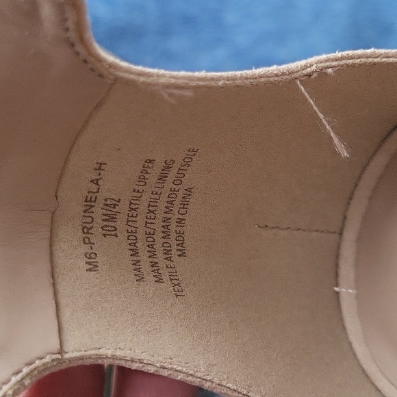 Mix No. 6 Nude Microsuede Wedge Bling Sandals 10M New in Box - Picture 7 of 11